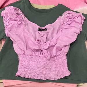Purple cropped tee